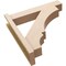 Ekena Millwork 5 1/2-in W x 24-in D x 24-in H Balboa Block Rough Cedar Woodgrain TimberThane Outlooker, Primed Tan OUTUR055X24X24BOA44RCPR - alternate 4